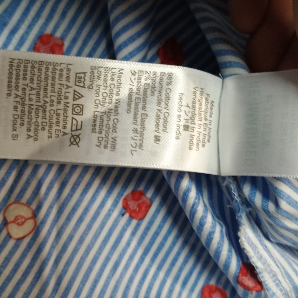 J. Crew womens Re-imagined blue stripe teacher school apple button down size s - Picture 5 of 7